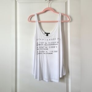 NWT Life Coordinates NYC LA Paris Swing Tank White Small